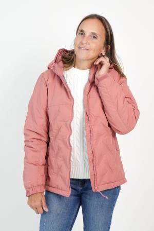 CAMPERA CAP. TASLON TECH SILVER MUJER