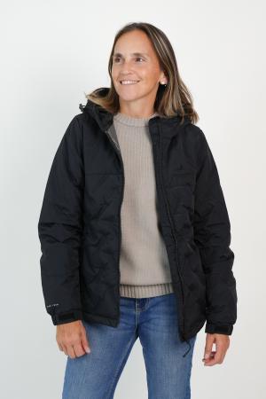 CAMPERA CON CAPUCHA TASLON TECH SILVER MUJER