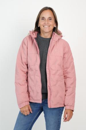 CAMPERA CON CAPUCHA TASLON TECH SILVER MUJER