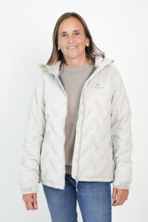 CAMPERA CAP. TASLON TECH SILVER MUJER