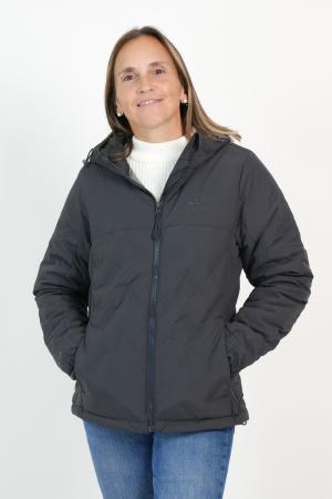 CAMPERA CAP. TASLON TECH SILVER MUJER