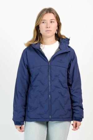 CAMPERA CON CAPUCHA TASLON TECH SILVER MUJER