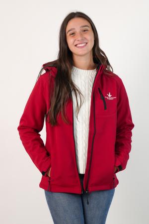 CAMPERA SOFTSHELL CON CAPUCHA DE MUJER