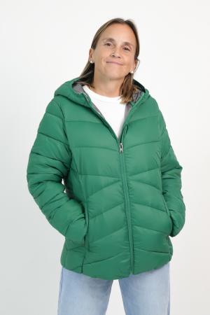CAMPERA ULTRALIVIANA CON CAPUCHA SILVER MUJER