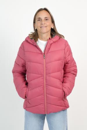 CAMPERA ULTRALIVIANA CON CAPUCHA SILVER MUJER
