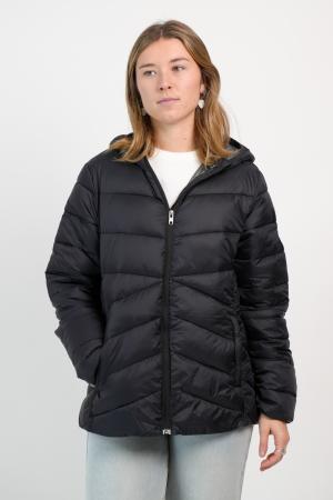 CAMPERA ULTRALIVIANA CON CAPUCHA SILVER MUJER