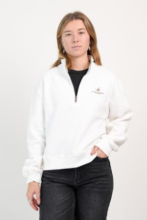 MEDIO CIERRE FELPA MUJER