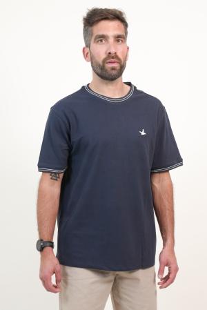 REMERA PIQUE CON CUELLO TEJIDO