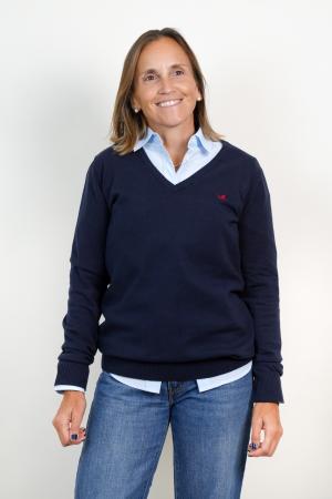 SWEATER ESCOTE EN V MUJER